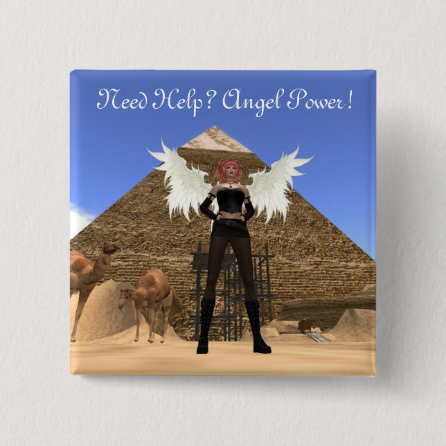 Need Help? Angel Power! Button (Front)