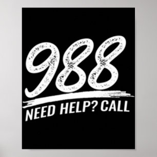 Need Help Call 988  Poster
