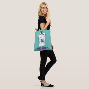 Need milk refrigerator cartoon illustration tote bag