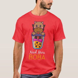 Need more boba Cute horse enjoying Bubble Tea 1 T-Shirt