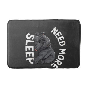 Need More Sleep Bulldog Humour for Lazy Days Bath Mat