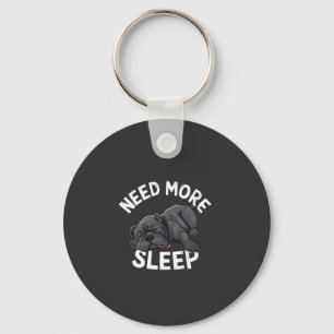 Need More Sleep Bulldog Humour for Lazy Days Keychain