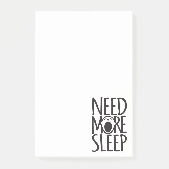 Need more sleep fun humour post it notes (Front)