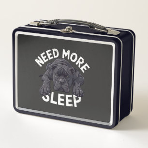 Need More Sleep Lazy Dog Design for Dog Lovers Metal Lunch Box