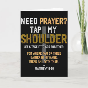 Need Prayer Tap My Shoulder Bible Verse Christian Card