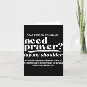 Need Prayer Tap My Shoulder Christian Men Women (o Card