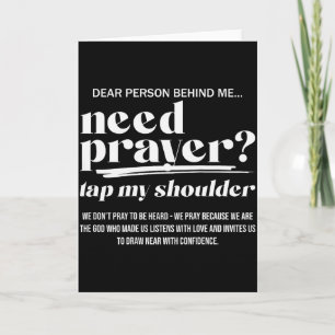 Need Prayer Tap My Shoulder Christian Men Women (o Card