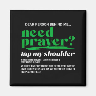 Need Prayer Tap My Shoulder Christian Men Women (o Magnet