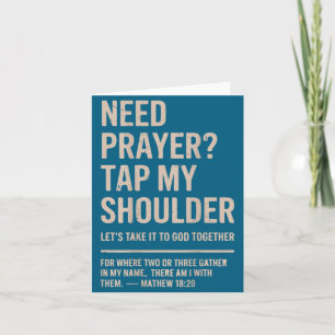 Need Prayer Tap Shoulder Christian Card