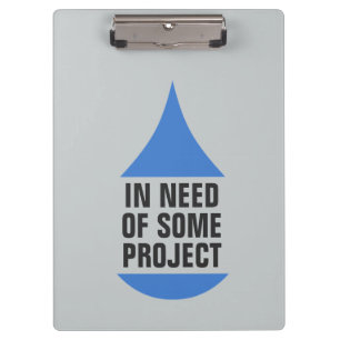 Need Project Stylistic Blue Drop Clipboard