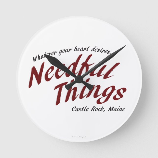 Needful Things Round Clock (Front)