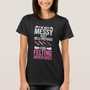 Needle Felt Wool Knitting Crochet Knit Needle Felt T-Shirt