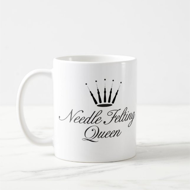 Needle Felting Queen Mug (Left)