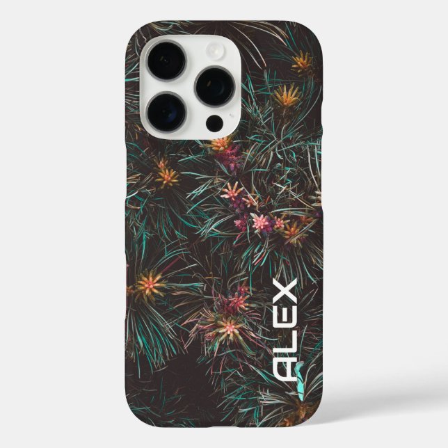 Needle-Like Foliage with Tiny Pink Flowers  Case-Mate iPhone Case (Back)