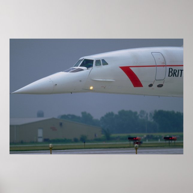 Needle nose of a British Airways Concorde Poster (Front)