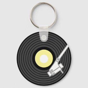 Needle on the Record Keychain