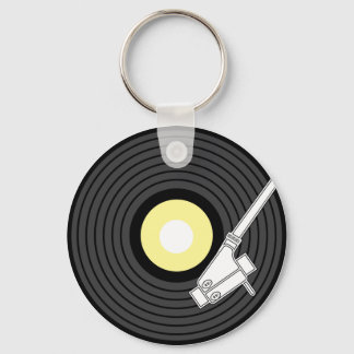 Needle on the Record Keychain