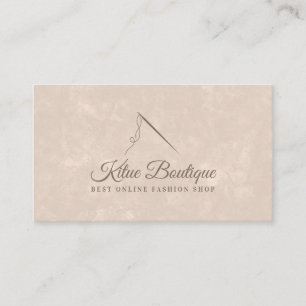 Needle Threads Modern Seamstress Sewing Tailor Business Card