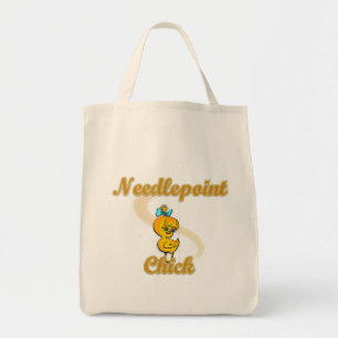 Needlepoint Chick Tote Bag