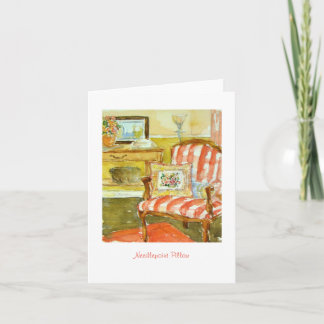Needlepoint Pillow Greeting Card