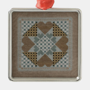 Needlepoint star ornament