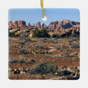 Needles from Pothole Point Trail at Canyonlands Ceramic Ornament