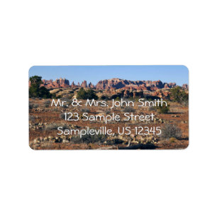 Needles from Pothole Point Trail at Canyonlands Label