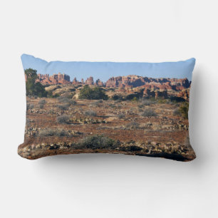 Needles from Pothole Point Trail at Canyonlands Lumbar Pillow