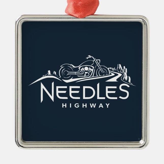 Needles Highway South Dakota Motorcycle Metal Ornament (Front)