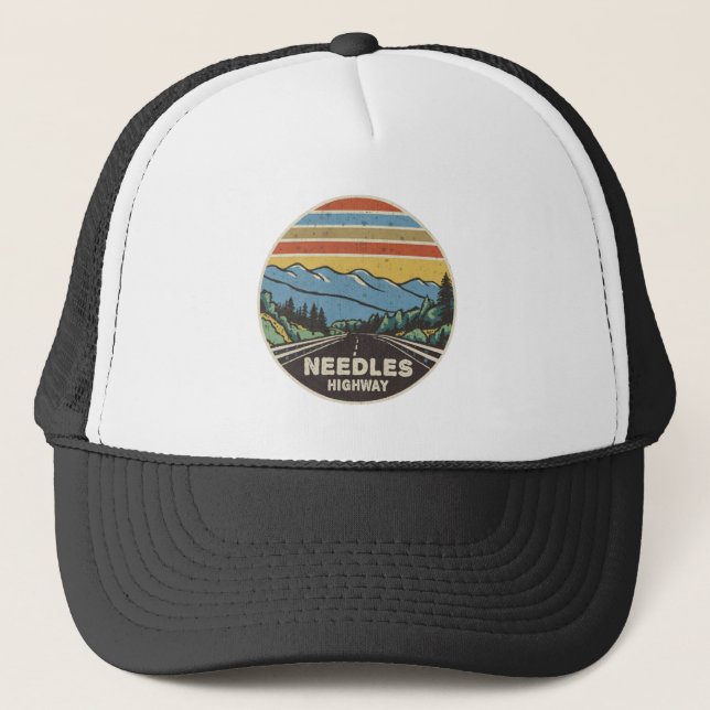 Needles Highway South Dakota Mountains Trucker Hat (Front)