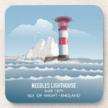 Needles Lighthouse Coaster<br><div class="desc">Colourful artwork of Needles Lighthouse and the white chalk stacks leading up to it,  forming this stunning Needles landmark.  A boat trip around this fantastic area provides a closer view of the lighthouse.  Perfect for anyone who loves this superb part of Isle of Wight.</div>