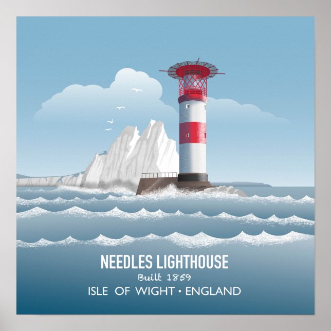 Needles Lighthouse Poster (Front)