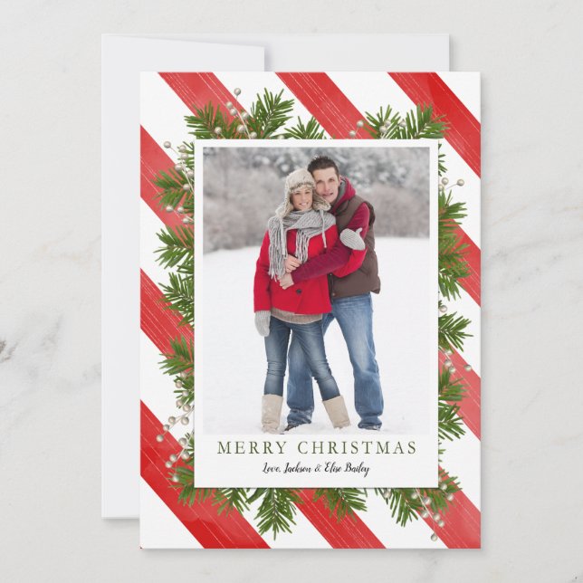 Needles & Stripes | Christmas Photo Card (Front)