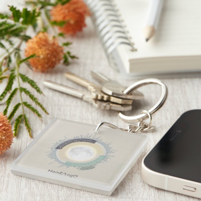 needlework_4_life on moon acrylic keychain (Front Right)