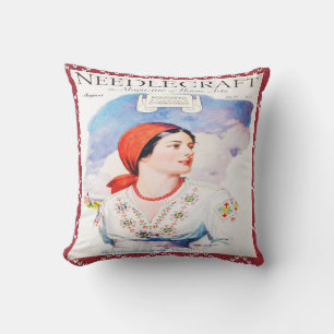 "Needlework" Outdoor Pillow