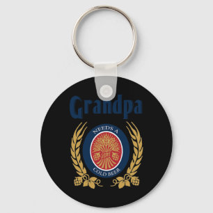 Needs A Cold Beer Happy Fathers Day Keychain