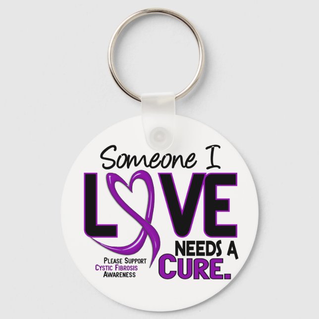 NEEDS A CURE 2 CYSTIC FIBROSIS T-Shirts & Gifts Keychain (Front)