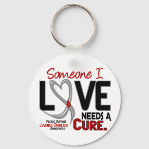 NEEDS A CURE 2 JUVENILE DIABETES T-Shirts & Gifts Keychain