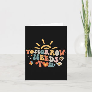 Needs You Mental Health Awareness Groovy Retro 1  Card