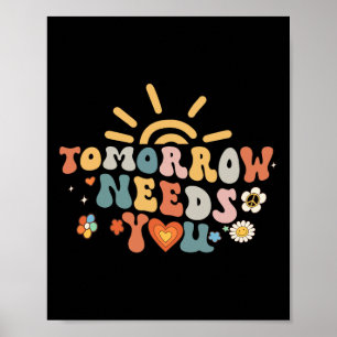Needs You Mental Health Awareness Groovy Retro 1 Poster