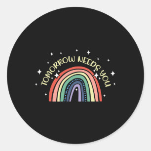 Needs You Mental Health Awareness Support Classic Round Sticker