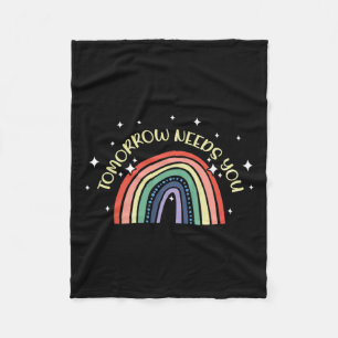 Needs You Mental Health Awareness Support  Fleece Blanket