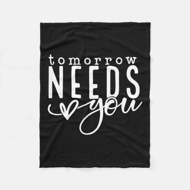 Needs You Mental Health Problems Awareness Month  Fleece Blanket (Front)