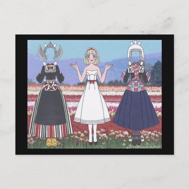 Neeltje de la carte postale Pays-Bas Paper Doll (Devant)