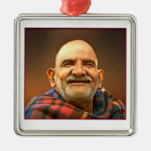 Neem karoli baba  metal ornament