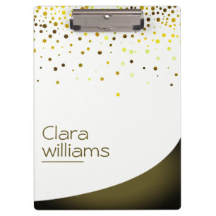 Neem Nature Glitter Faux Sparkle Confetti Modern Clipboard