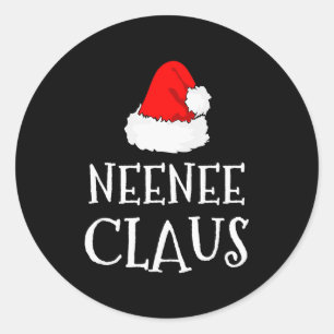 Neenee Claus Christmas Santas Pajama Family Matchi Classic Round Sticker