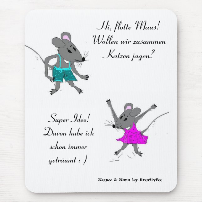 Neenee & Nunu Mäuse Mouse Pad (Front)