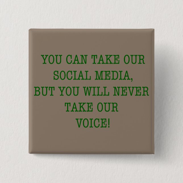 Neer Take Our Voice! 2 Inch Square Button (Front)