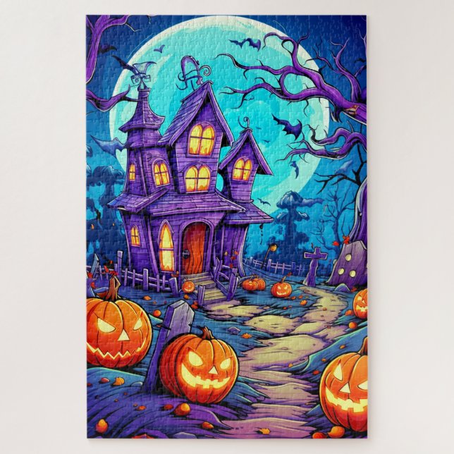 Nefarious Spooky Haunted House Jigsaw Puzzle (Vertical)